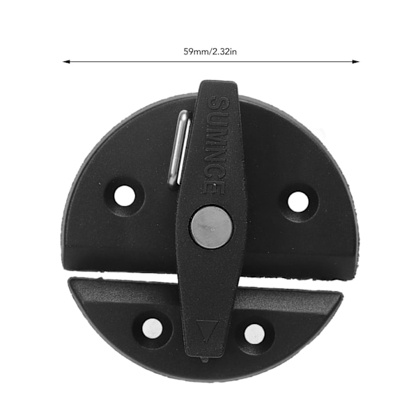 4 uppsättningar båtskåpsvridlås förstärkt nylon 59 mm rund vridknappslås för yacht RV-dörrskåpslucka