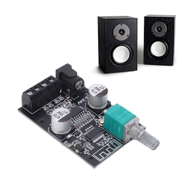 Stereo Subwoofer Ljudförstärkare, 2x50W Bluetooth 4.0 Modul med Kortslutningsskydd, Överhettningsskydd och Högkvalitativt Ljud för Förbättrad Upplevelse