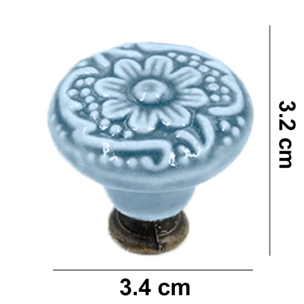 10 st Låddragare Keramiska Vintage Knoppar Drar Möbelknoppar