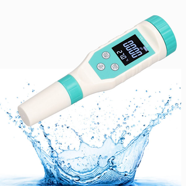 7 i 1 Vattenkvalitetstestare Penna Digital FAC PH ORP TEMP Salthalt TDS EC Meter för Hydroponics Vatten Vin Spa Akvarier