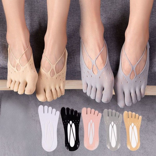 Lace Five Finger Socks, Five Toe Socks Osynliga strumpor