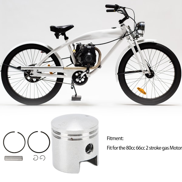 2-takts bensindriven kolvkit metall 47mm uppgradering för 80cc 66cc bensindriven motor motoriserad cykel
