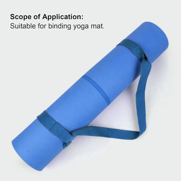 Yoga Rem för Bärbar Justerbar Mjuk Lätt Enkelt Fixerad Multifunktionell Stretch Rem för Bär Blå