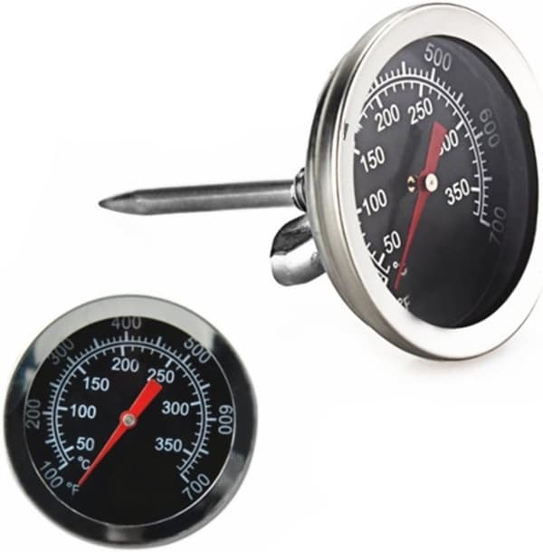 Ovntermometer i rustfrit stål til grill og rygeovn