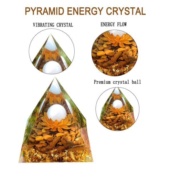 Orgone pyramid för positiv energi, läkande pyramider för att minska
