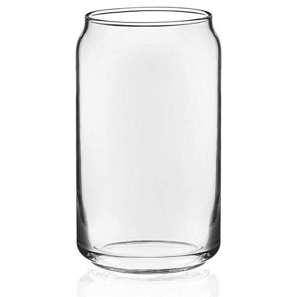 Glas i form av en ölburk för iskaffe, smoothies och