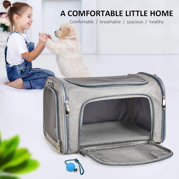 Pet's Best Friend, Vikbar Design Flygbolagsgodkänd Portabel Resebur, Reptåligt Material Lättviktig Hållbar För Enkel Resa, Rosa,