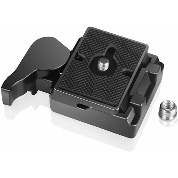 Snabbkopplingsplatta, Snabbfäste Aluminiumlegering, Universell 1_4 tums skruv för smidig kameramontering, Halkfria gummikuddar för