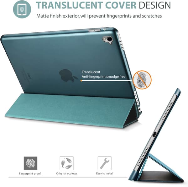 iPad 9.7 Tri-Fold Stativdeksel - Mørk Natt Grønn