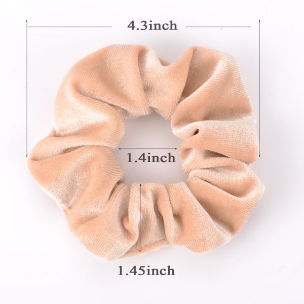 12-pack hår scrunchies premium sammet scrunchy elastiska hårband för flickor, kvinnor håraccessoarer (12 färger)