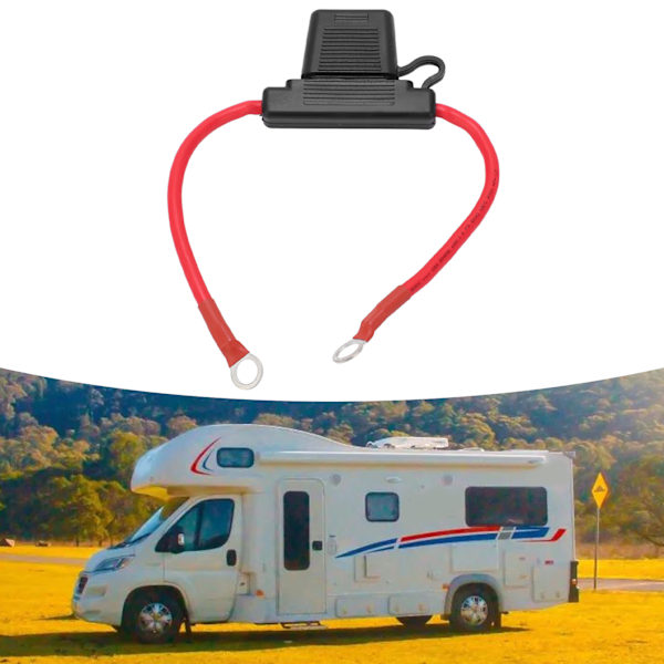 8AWG Inline Säkringshållare med 80A Blad Säkring Vattentät Kretsar Skydd för 12‑24V Fordon Fartyg