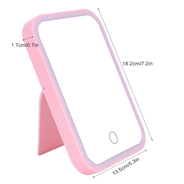 Kompakt Belyst Magnetisk Skåpspegel, Smart Touch Dimbar Design, Högupplöst Sminkspegel med Belysning för Resor, Kontor, Hem (Justerbar,