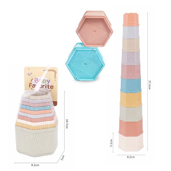 Babystabling stablekoppleker, badeleker til baby, Montessori-leker, egnet som gaver til barn style 17