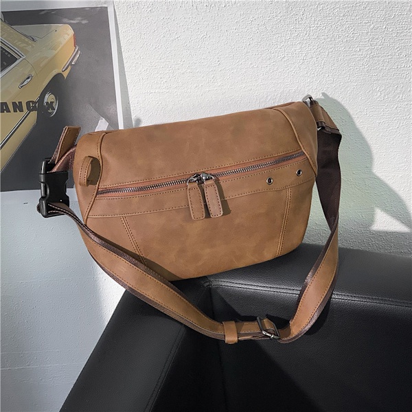 Vardagsväska, Berlinstil Vegetabiliskt Garvat Läder Crossbody-väska Med Tillverkad För Att Hålla Kvalitet