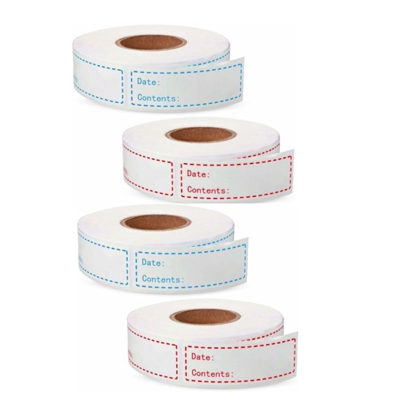 500 st etiketter för sylt, frys, burkar, självhäftande etiketter, för flaskor, Mason-burkar, förvaringsburkar, matburkar, presentförpackningar (75 x 25 mm)