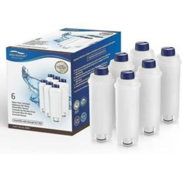 6 st vattenfilter aktivt kolfilter kompatibelt med kaffemaskiner mjukgörande filter för Delonghi kaffemaskin Delonghi filter Dlsc002, Dls