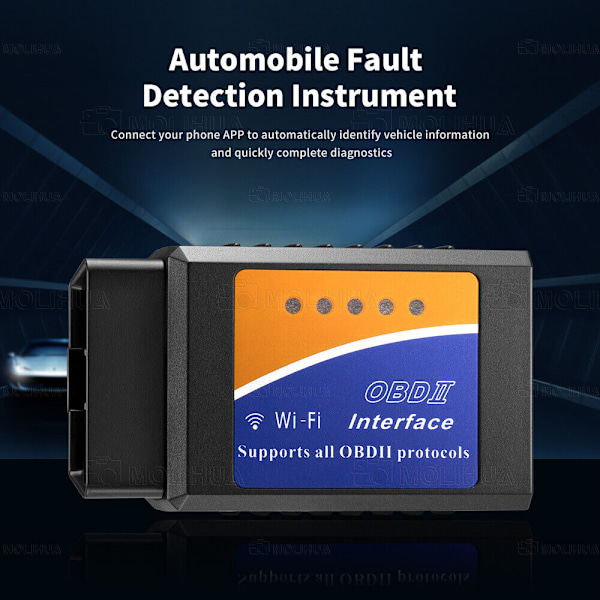 OBD2 ELM327 Bluetooth/WIFI Professionellt Diagnostiskt Verktyg Bil IOS Testare Scanner DE
