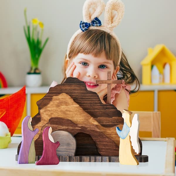 Påske-trekrybbe: Montessori-inspirert dekor