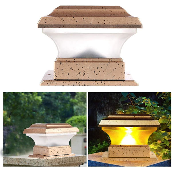 Utomhus solcellsstolpe lampa, hållbar solcellsstolpe utomhus stolpe ljusstolpe, för gård trädgård