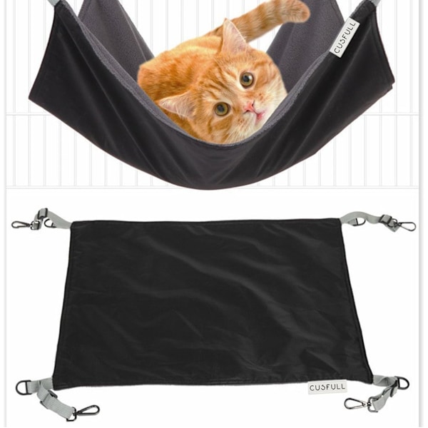 Justerbar Kattsäng, Bekväm Viloplats Hängande Katt Hängmatta För Alla Årstider, Smart Design Med Metallkrokar, Lätt Att Rengöra Och Underhålla