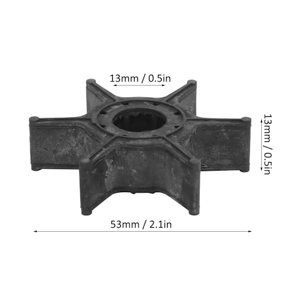 Vattenpump Impeller 15 Hästkrafter för 2/4-Takt Utombordsmotor Båttillbehör