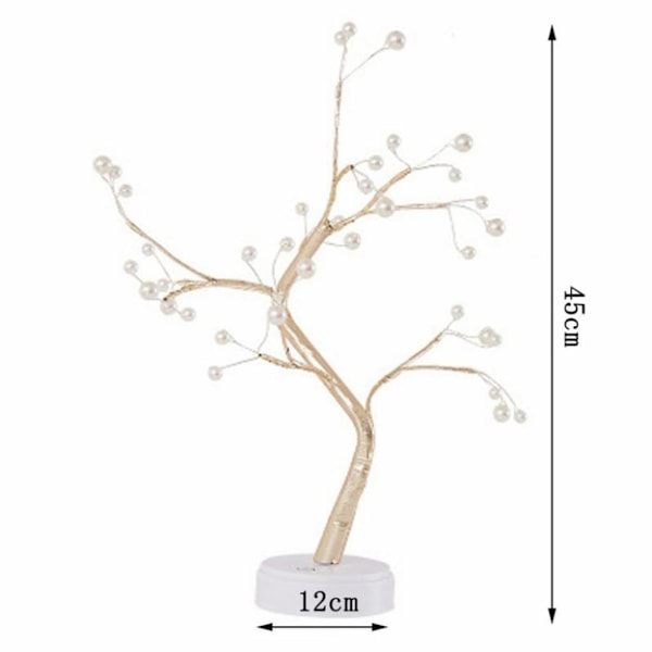 USB- och batteridriven dekorationslampa, justerbara grenar för formning, bonsai-stil design, perfekt present för heminredning, nattlampa med