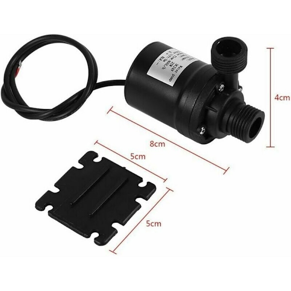 800L/H 22W G 1/2'' DC 24V Nedsänkbar Vattenpump för Fontäner Akvarium Damm Simbassäng Damm