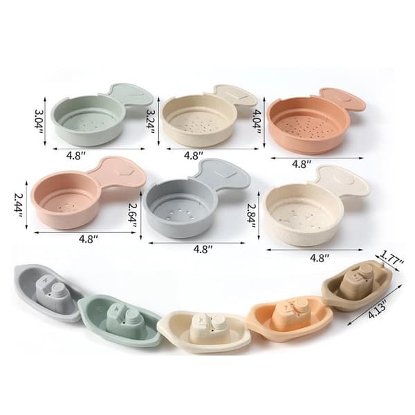 Babystabling stablekoppleker, badeleker til baby, Montessori-leker, egnet som gaver til barn style 4