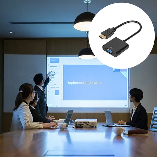 Visuel Link Forbedrer, Solid Og Stabil Hdmi Til Vga Adapter Tilbyder Høj-kvalitets Signal Konvertering, Sikrer Pålidelig Forbindelse Mellem Din Digitale