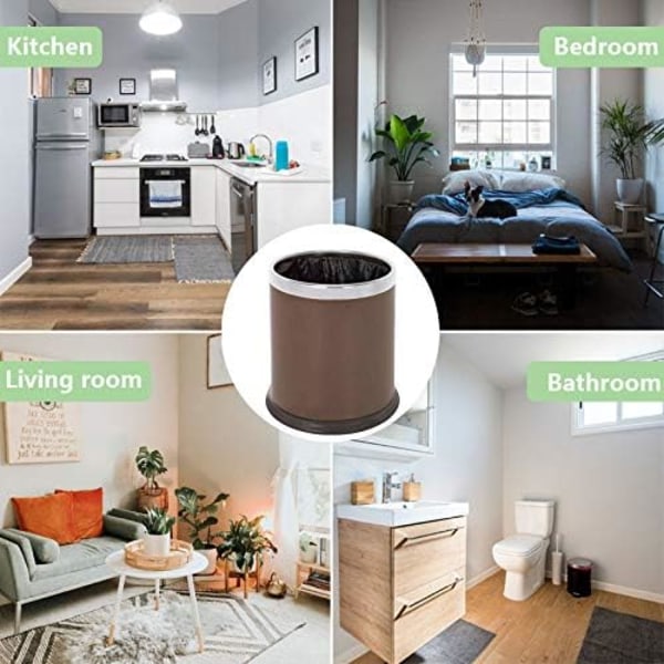 Sopåsar av rent PE-material, åttkantig försegling i botten, riv- och läckagesäkra, idealiska för små soptunnor och runda soptunnor med en diameter ≤ 12 tum