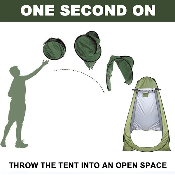 Vattenavvisande Dusch Tält för Camping, Utomhus Pop Up Tält med Pop Up Design, Rymlig Interiör för Multifunktionell Tältanvändning, Sekretess Tält med Stabil Konstruktion