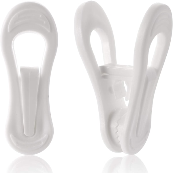 Kaskadhängare, 50-pack, Multifunktionella Kraftiga Plastklämmor För Galgar, Vita, Utrymmesbesparande Galgförlängare, Mångsidiga För Hemmet