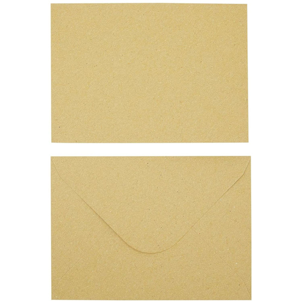 4x6 Kraftpapper Kuvert för Babyshower, Födelsedagsfest, Bröllopsinbjudningar (4,6 X 6,3 Tum 50-pack)