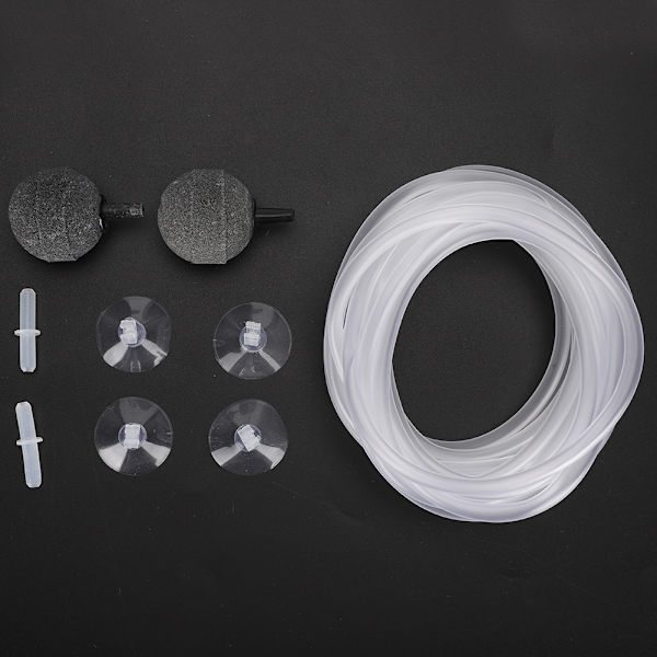 Akvarie syrepump tillbehör kit bubbelsten slang sugkopp hållare ventil aerartion enhet för fisk tank