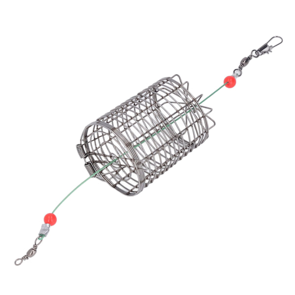5 st fiskebete burar lockbete bur rostfritt stål fiskefälla korg matare hållare M