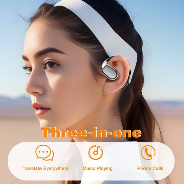 Ai Oversettelsesøreplugger Sanntid, 144 Språk Oversetter Øreplugger, Oversettelsesøreplugger, Bluetooth Hodetelefoner Oversettelsesspråkenhet for iPhone