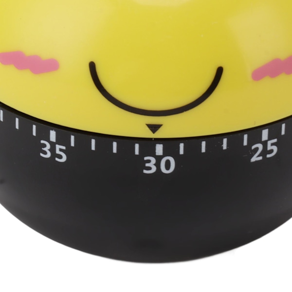 Tecknad maskin timer Hög noggrannhet Justerbar 60 minuter Mekanisk kök matlagning timer för kök Studie Gul