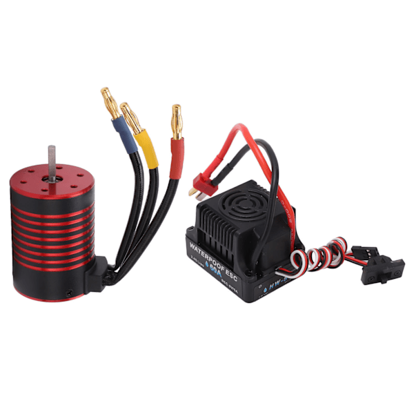 GTSHYTENRC 3650 Sensorless Borstlös Motor med 60A ESC Elektrisk Hastighetsregulator för 1/10 RC Bil 5200KV