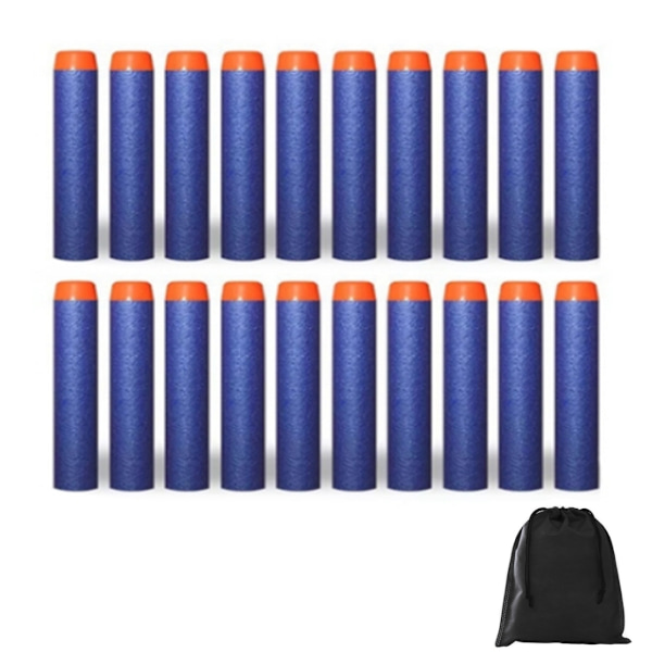 40 st refill skumdart set, 7,2 cm blå refill dart med förvaringsväska, skumkuldart, dart refill för barn leksakspistol dart refill, kulor dart