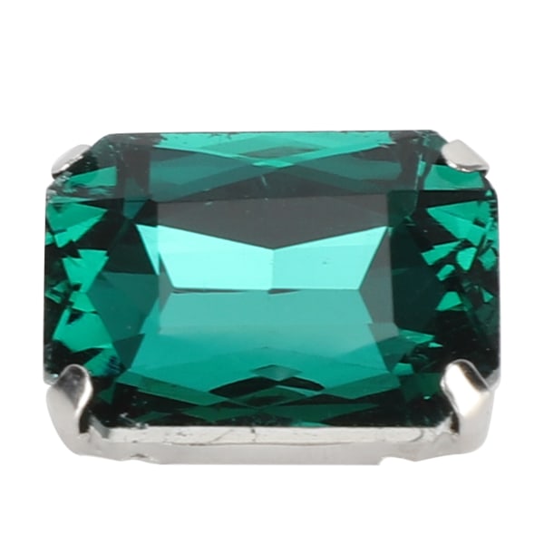 20 st DIY klodiamanter bröllopsklänning retro mode hantverk glas kläder dekorationer 13 x 18 mm smaragdgrön rektangel glas klo diamant