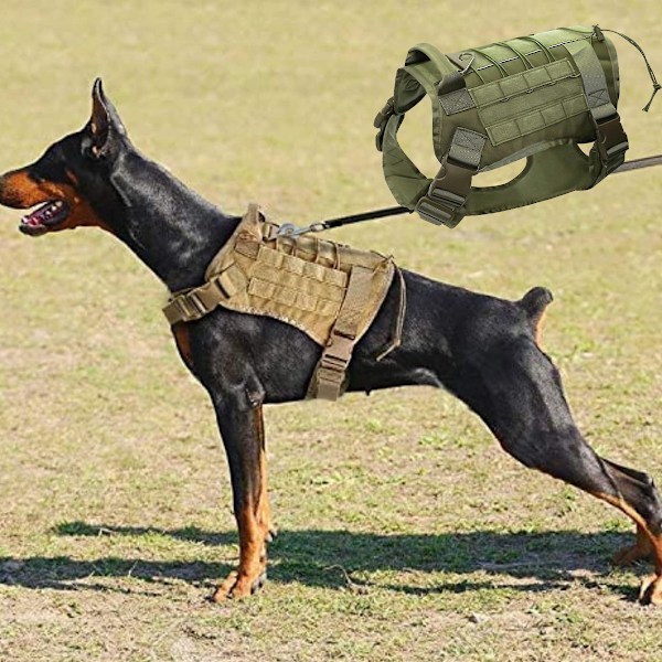 Justerbar Taktisk Hundsele, Militärklassade Material Molle System Väst med Kraftspridningsdesign, Ventilerande Mesh-vaddering, Anpassningsbar