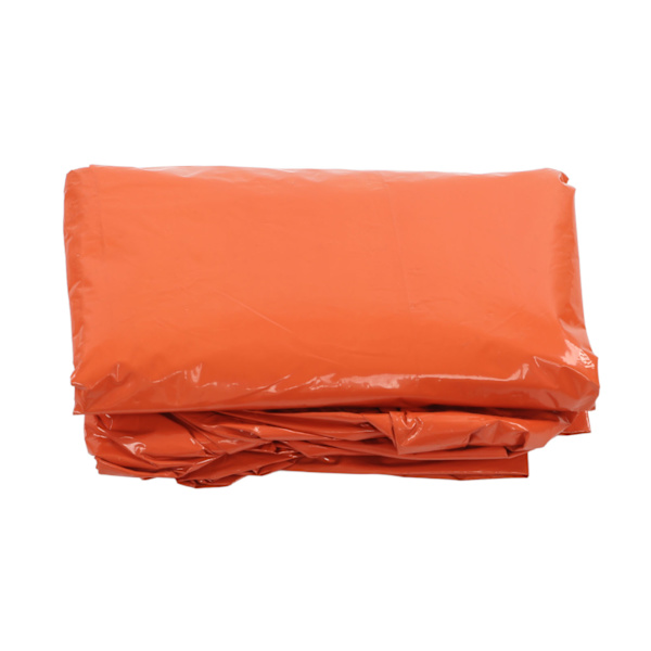 Nödponcho återanvändbar orange nödponcho vattentät isolering poncho filt för utomhusöverlevnad camping 100x127cm