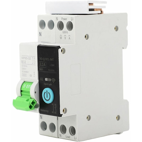 Smart Home Strömbrytare, 3 Timerlägen 230V AC Smart Skydd För Hushållsapparater, Färgade Indikatorlampor Fjärrkontroll (32A)