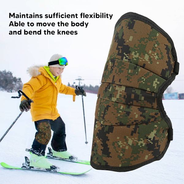 1 par isfiske knäskydd kamouflage vadderade flexibla utomhus vinter knäskydd