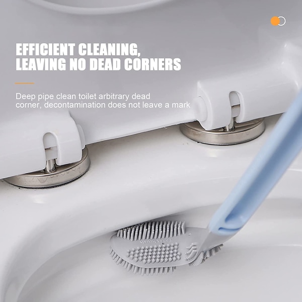 Silikon Toalettborste med Hållare Set, Dead Corner Deep Corner Deep Cleaning