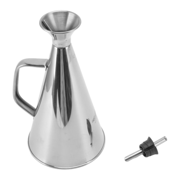 Mångsidig Droppfri Läcksäker Rostfri Dispenser, Lättrengjord Behållare för Matoljor och Vinäger, Återanvändbar och Hållbar 1000ML