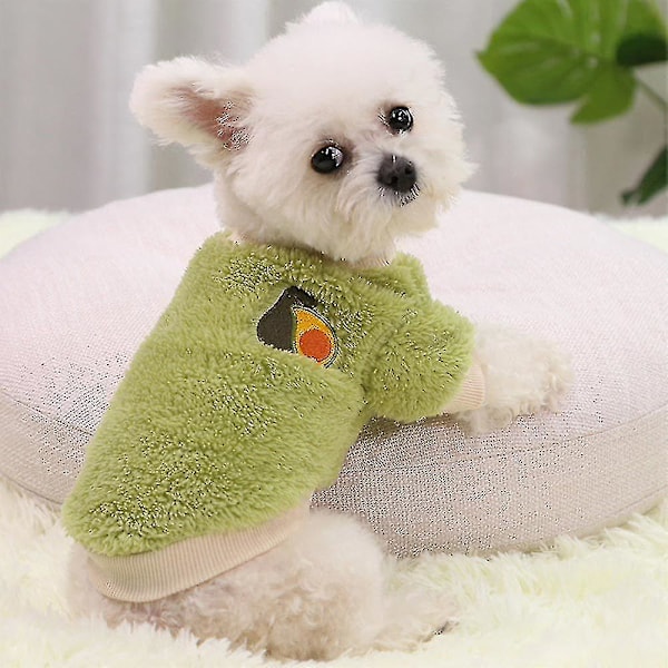 Stilrena Hund Fuzzy Sammet Pyjamas, Trendig Jumpsuit Design, Tjockt Termiskt Tyg Håller Din Hund Varm, Livfull Godisfärg för Små Hundar Pojke &