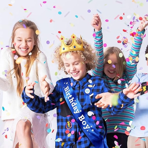 3 st födelsedagskungakrona Sash för pojkar