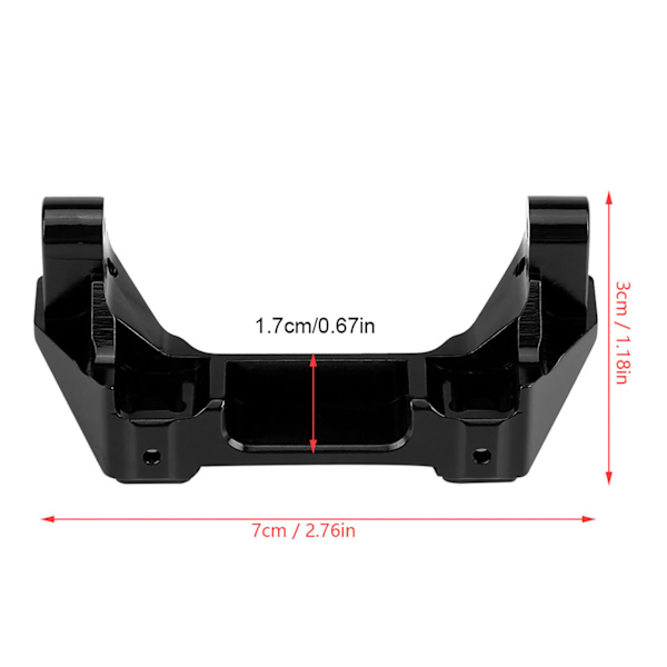 Uppgradera tillbehör metall bakre stötfångare montering för Traxxas TRX-4 1/10 RC Crawler Car (svart)