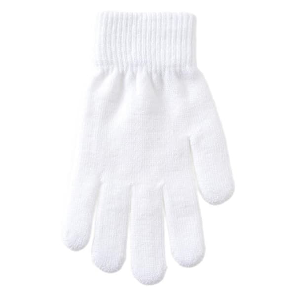 Strikkede handsker, varme helfinger vanter til vinterbeskyttelse, bløde elastiske unisex handsker med ribkant og elastisk design, lette og varme